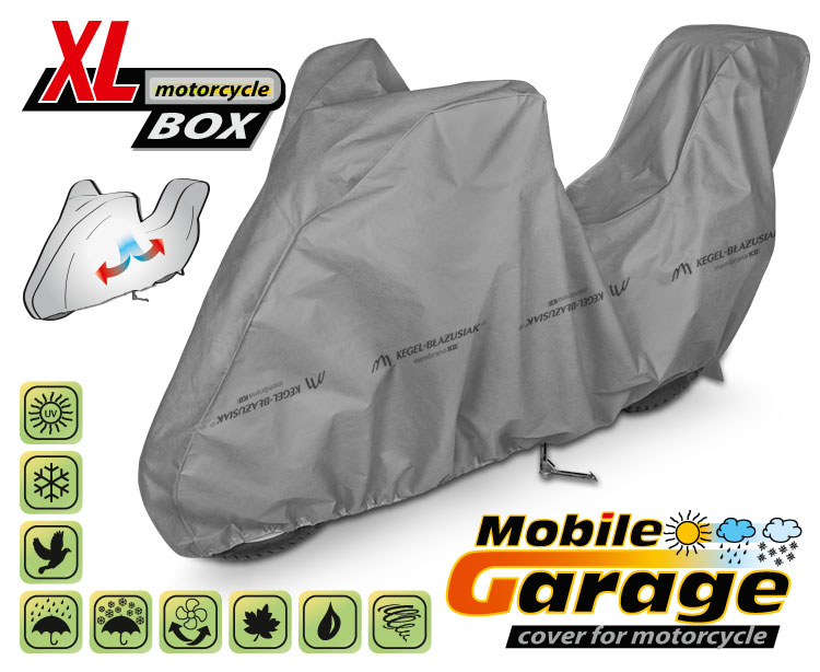 Mobile Garage, ochranná plachta na motocykl, XL +Box Motorcycle